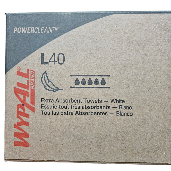 WypAll L40 Power Clean Extra Absorbent Multipurpose Disposable Towels #05790 - Picture 4 of 5